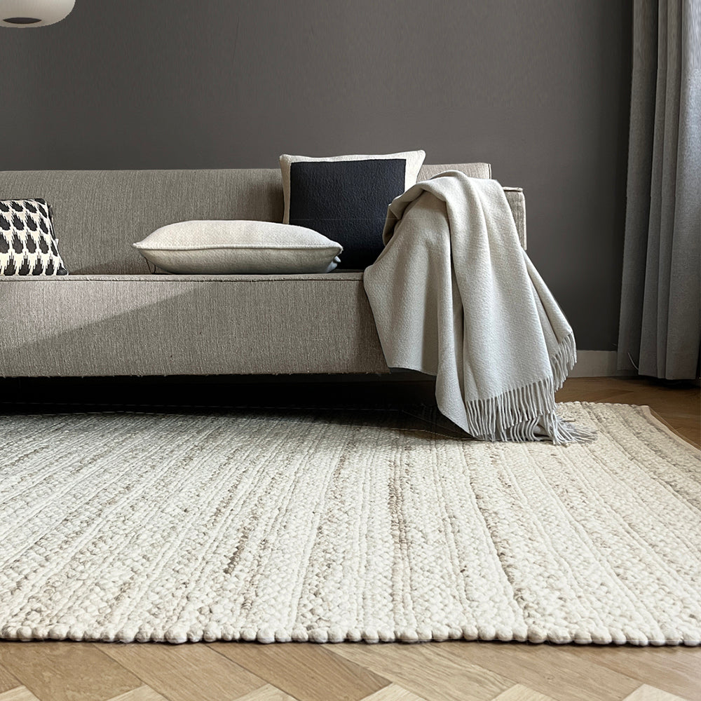 Malagoon Chaya L rug - cream white - 200x300cm 100% wool