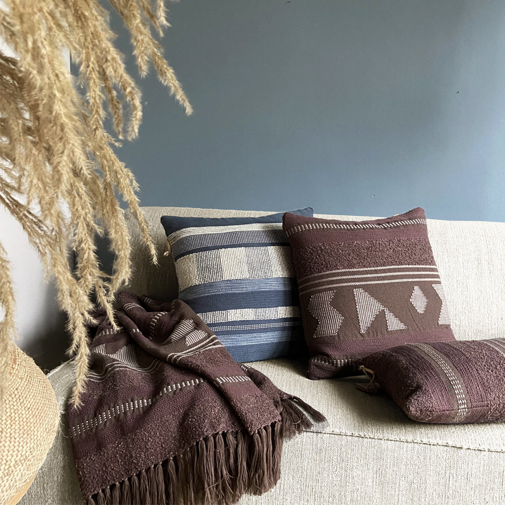 Malagoon Crafty cushion - chestnut brown - 50x50cm