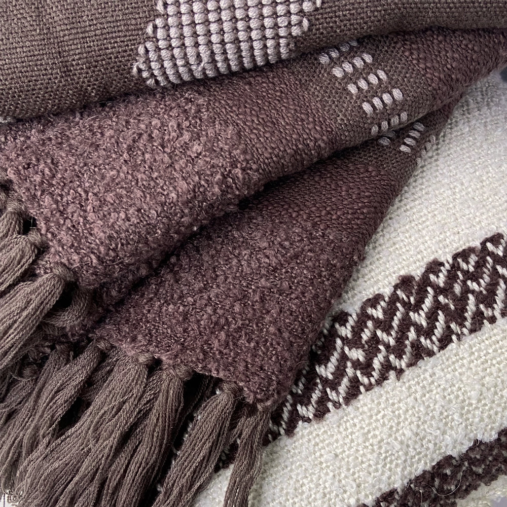 Malagoon throw Crafty - chestnut brown - 125x150cm