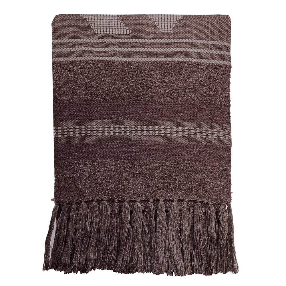 Malagoon throw Crafty - chestnut brown - 125x150cm