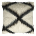 Malagoon floor cushion Cross - off-white, black motif - 90x90cm 100% wool