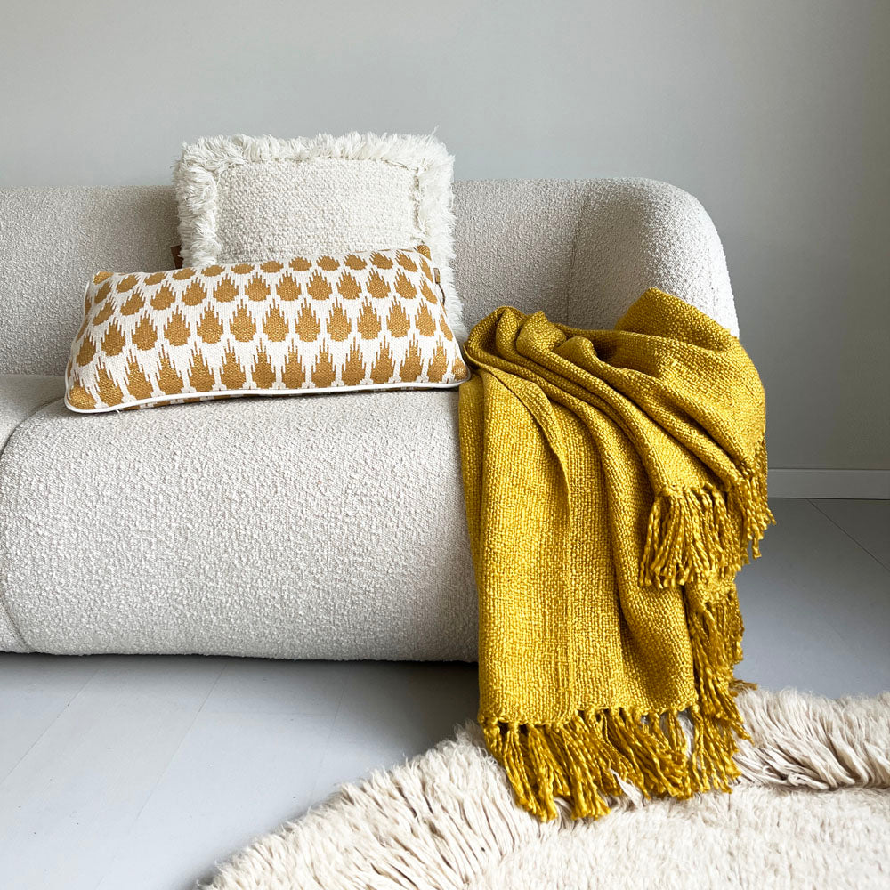 Malagoon throw Curry - yellow - 125x150cm