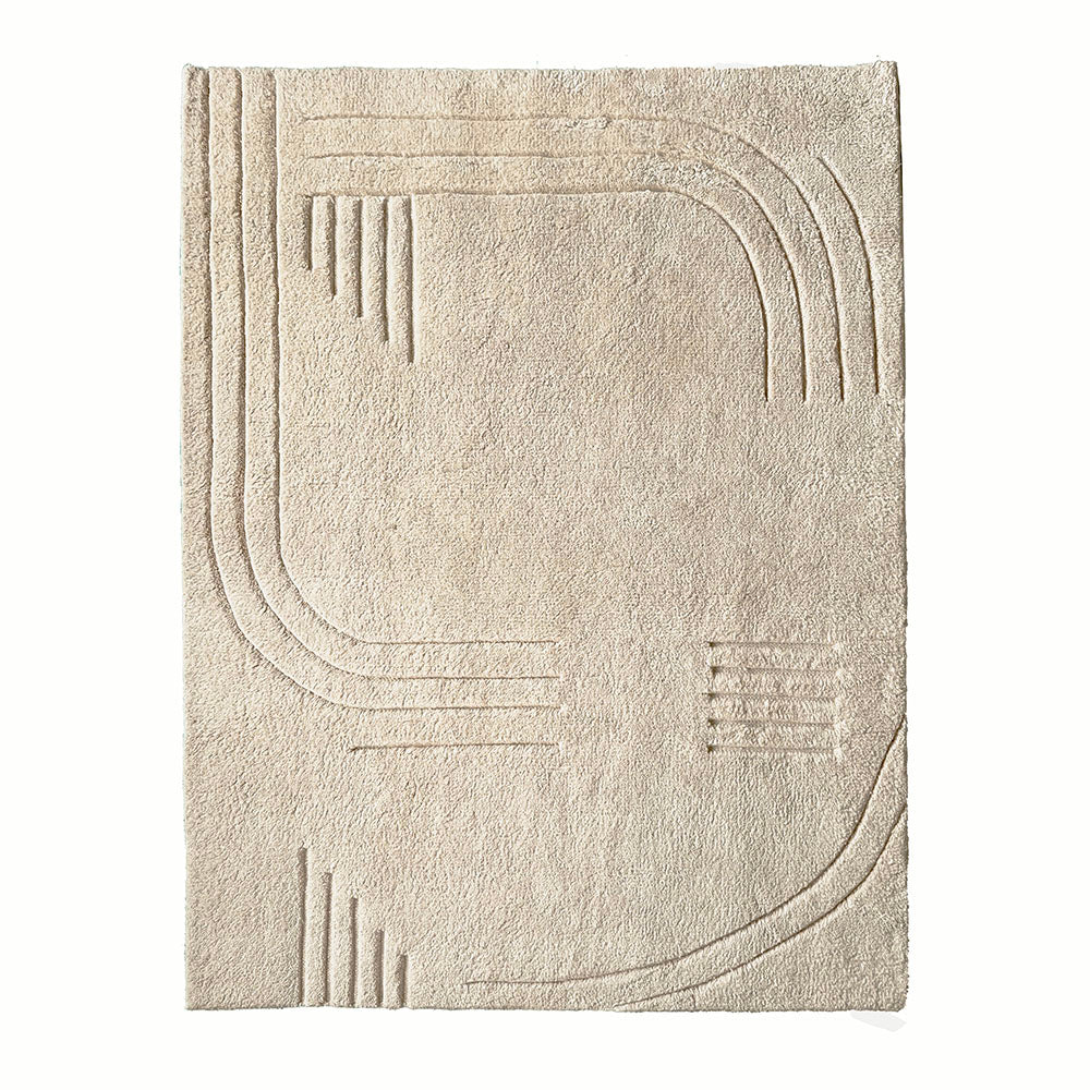 Malagoon Deco Line rug - cream white - 160x230cm 100% wool