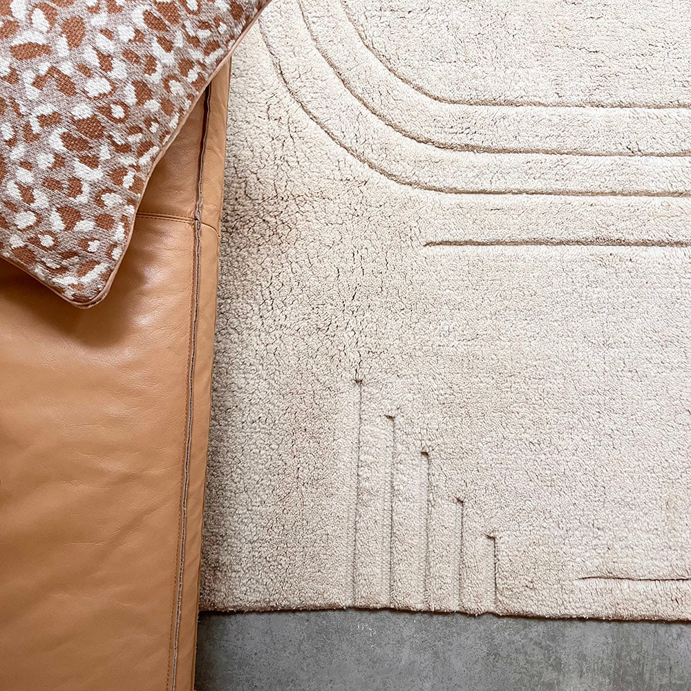 Malagoon Deco Line rug - cream white - 160x230cm 100% wool