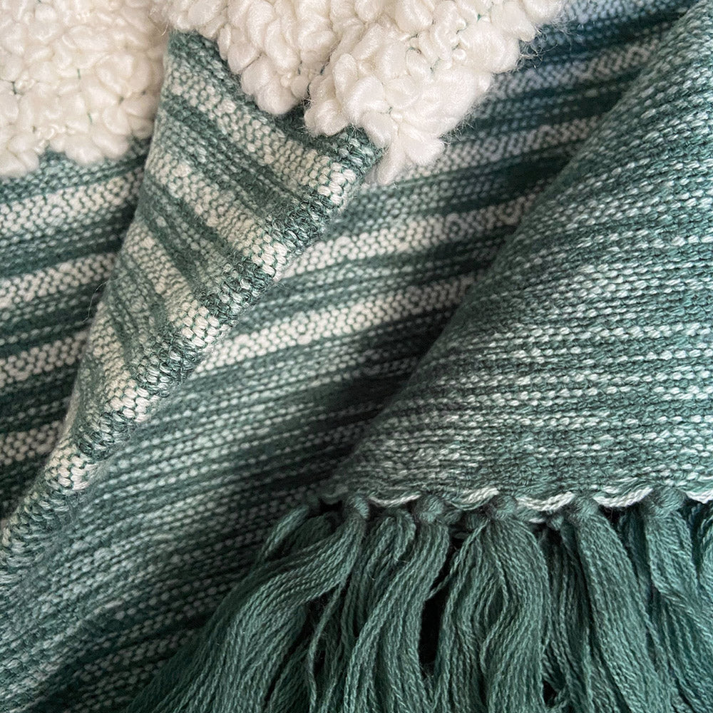 Malagoon Tribal throw - green melange - 125x150cm