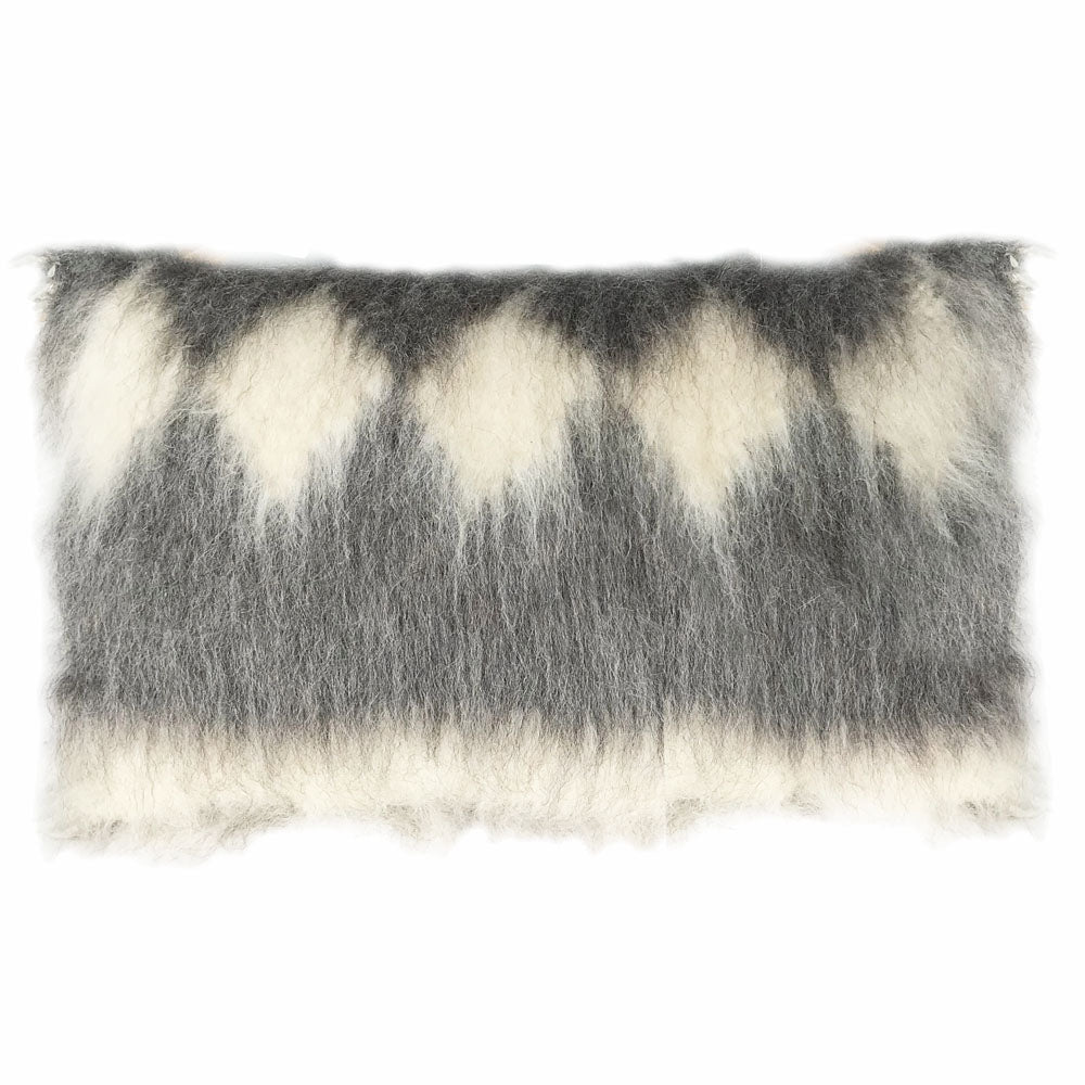 Malagoon Diamond cushion - grey - 40x70cm 100% wool