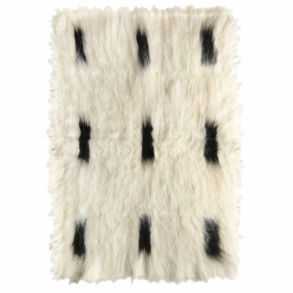 Malagoon throw Dotted - off-white, black - 75x125cm 100% wool