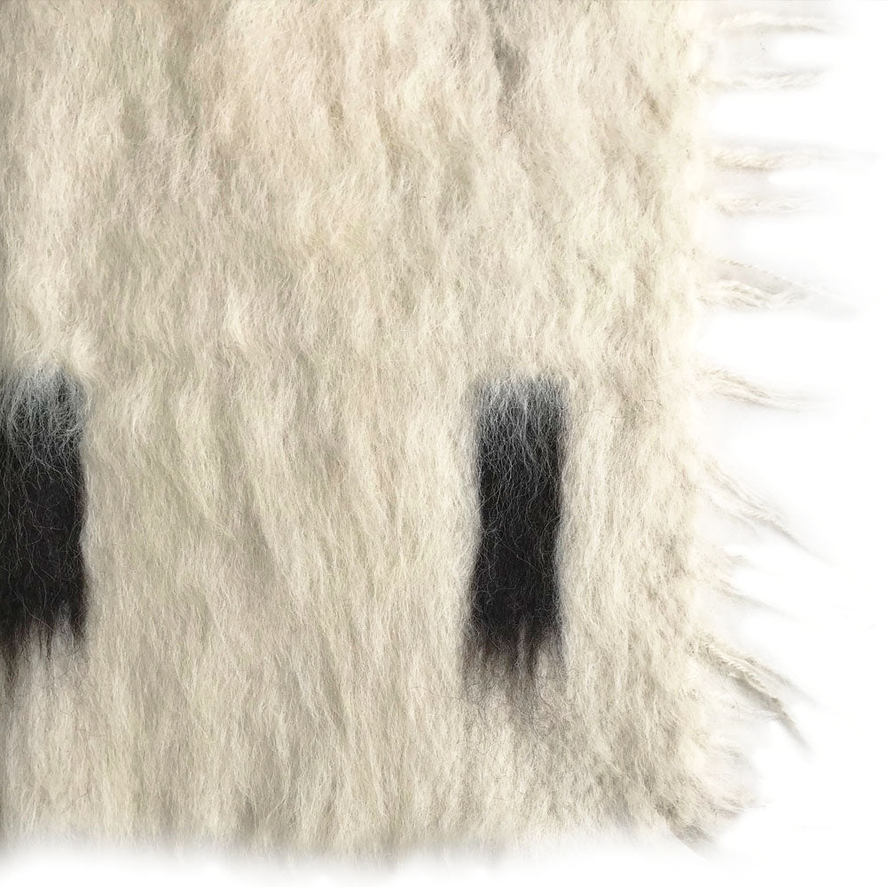 Malagoon throw Dotted - off-white, black - 75x125cm 100% wool