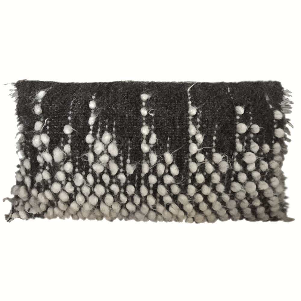 Malagoon Drops cushion - black - 40x70cm 100% wool