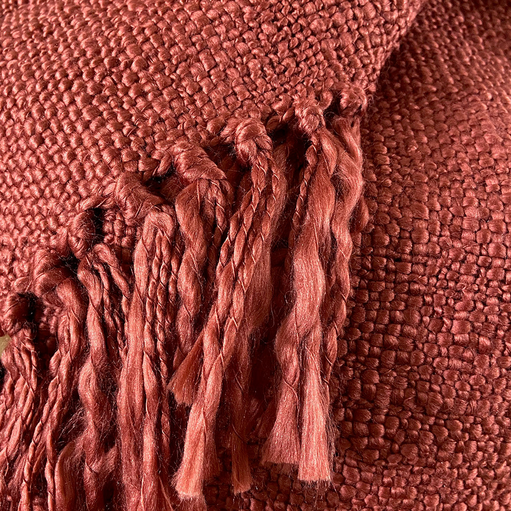 Malagoon Solid throw - faded red - 125x150cm