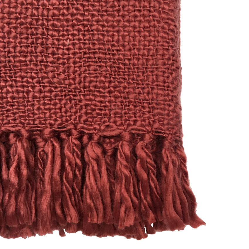 Malagoon Solid throw - faded red - 125x150cm