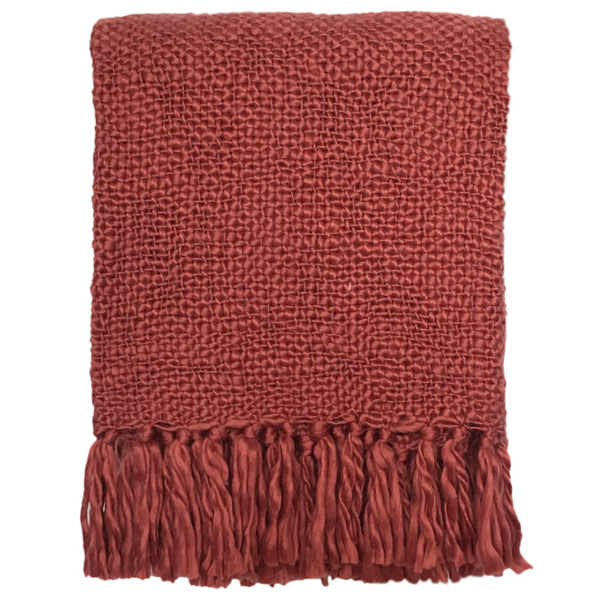 Malagoon Solid throw - faded red - 125x150cm