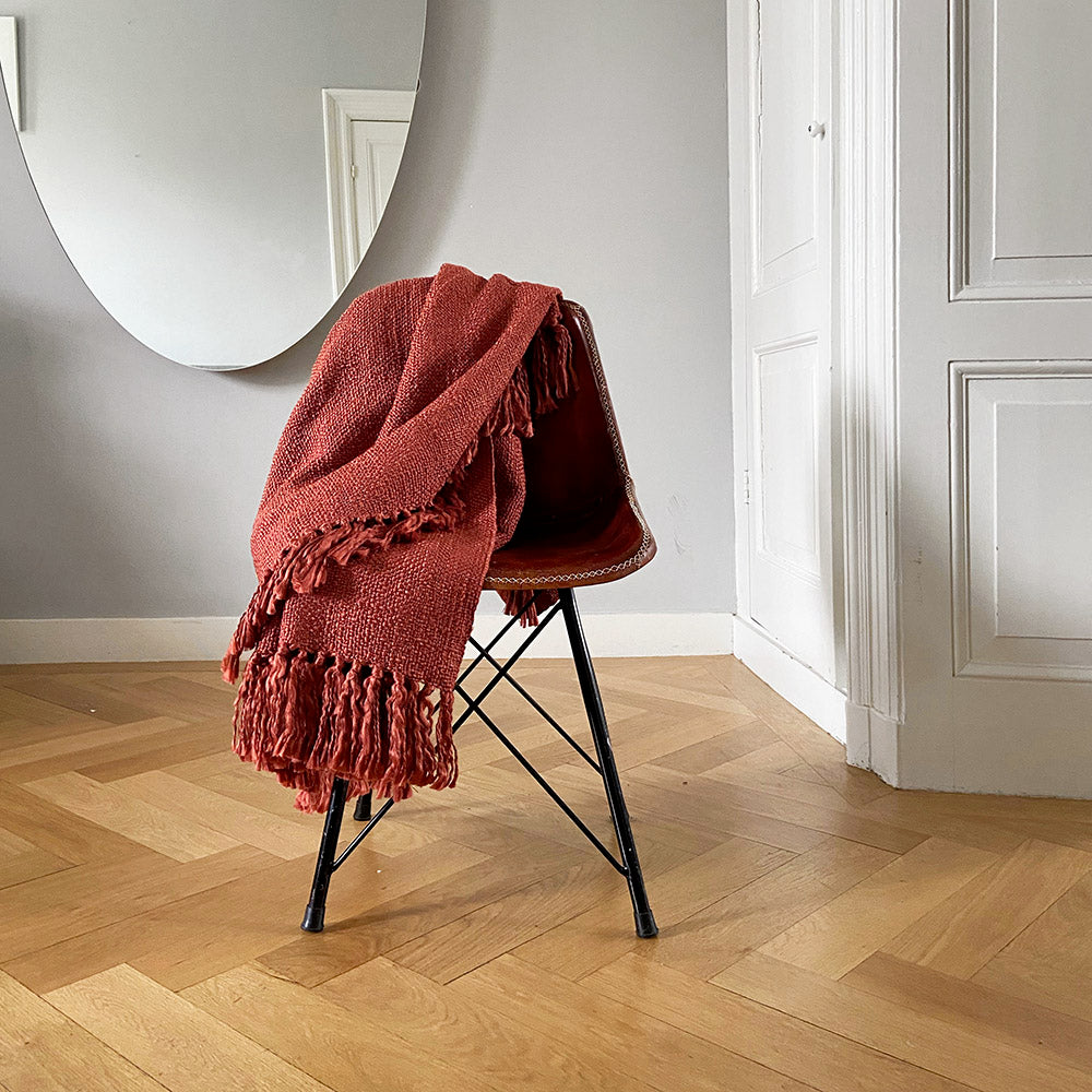 Malagoon Solid throw - faded red - 125x150cm