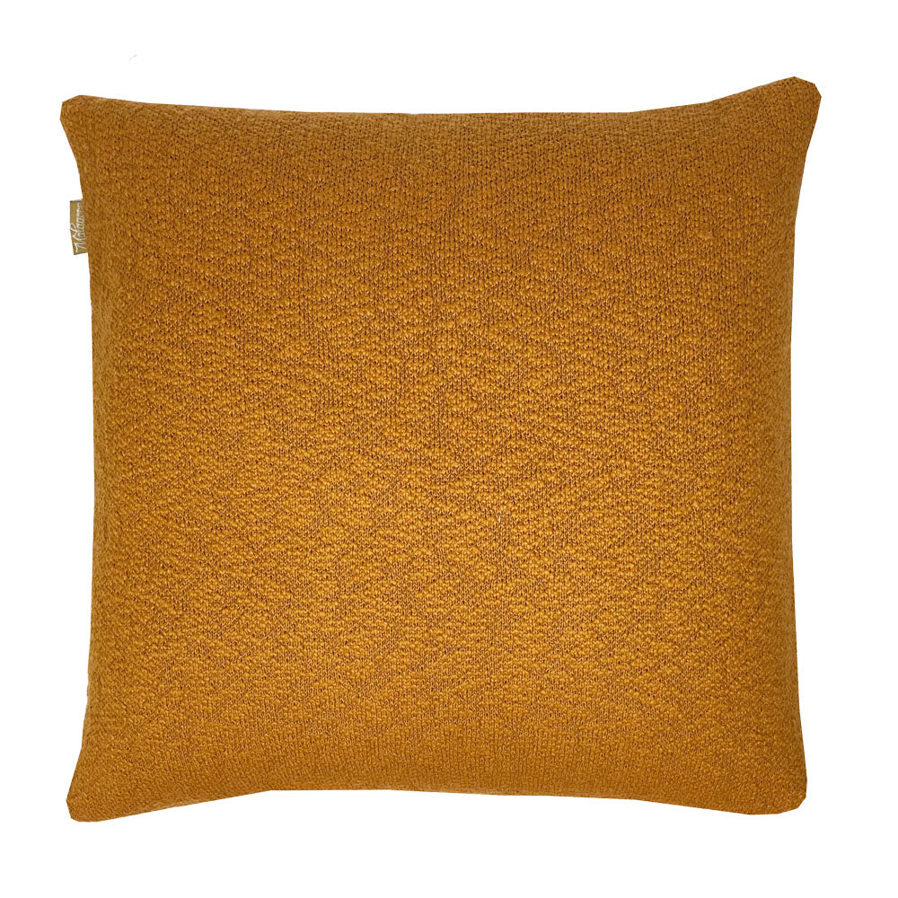 Malagoon Fantasy cushion - ochre yellow - 50x50cm 100% organic cotton