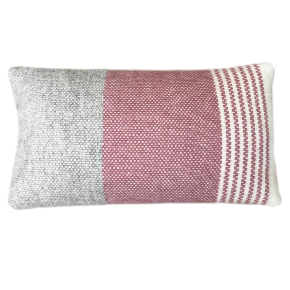 Malagoon Festivity cushion - mist pink - 35x60cm 100% wool