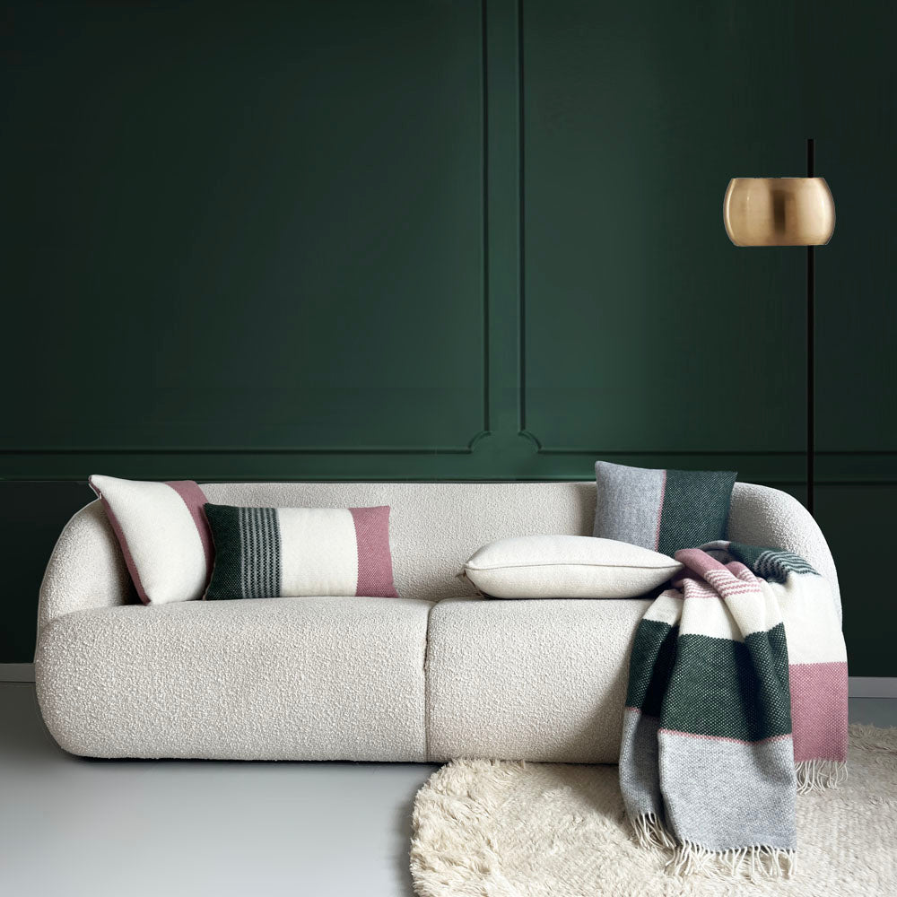 Malagoon Festivity cushion - mist pink - 35x60cm 100% wool