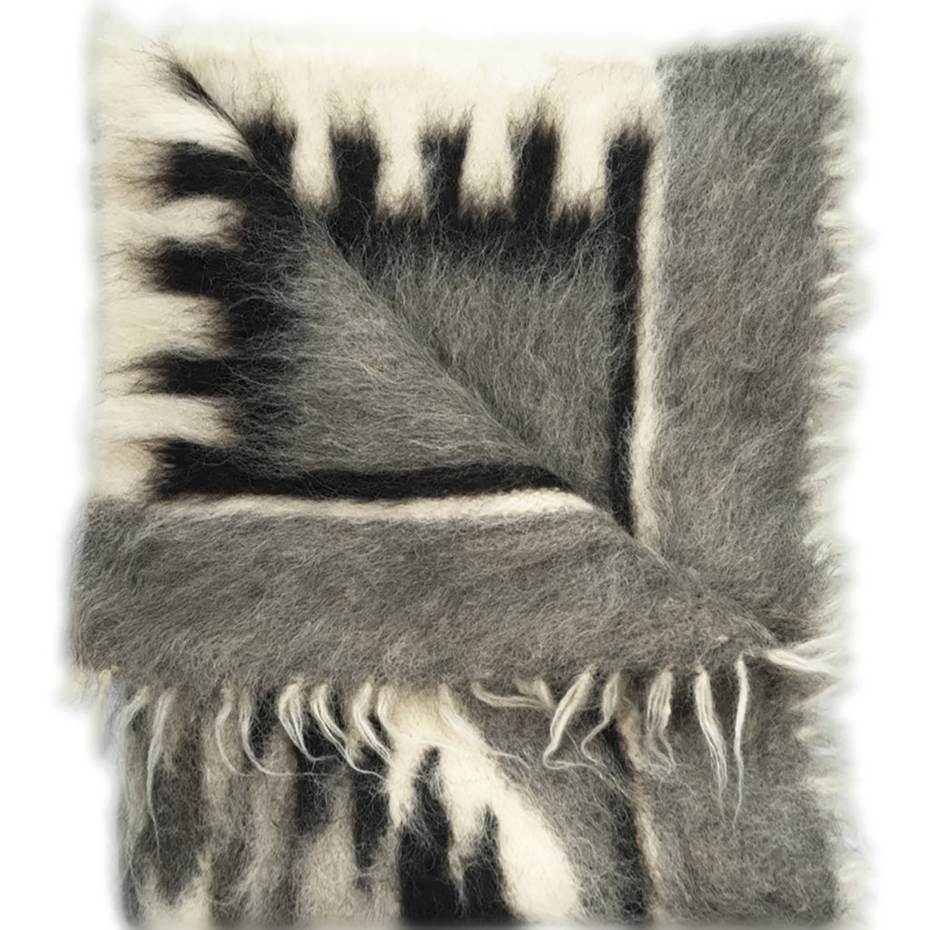 Malagoon rug Pattern 3 - off-white, shades of grey - 150x200cm 100% wool