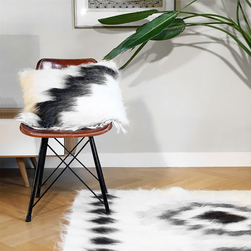 Malagoon rug Pattern 6 - off-white, shades of grey - 150x200cm 100% wool