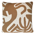 Malagoon Floral Victory cushion - fudge - 50x50cm 100% organic cotton