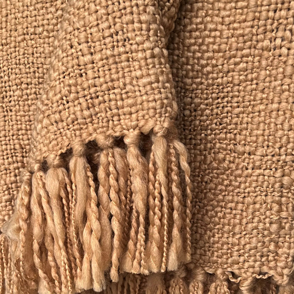Malagoon throw Fudge - yellow - 125x150cm 100% recycled