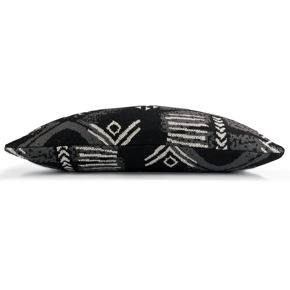 Malagoon cushion Funny Block Dye - black - 35x60cm 100% organic cotton