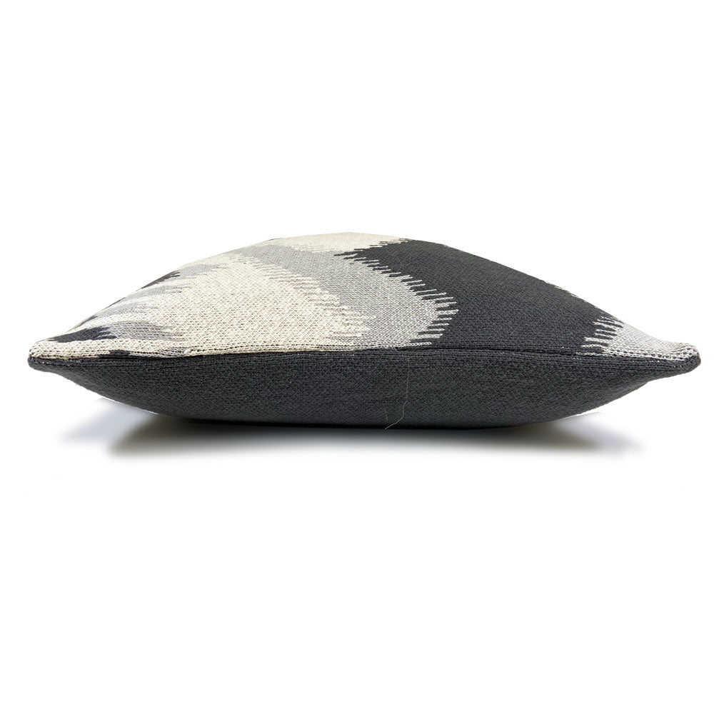 Malagoon cushion Ikat - anthracite - 50x50cm 100% organic cotton