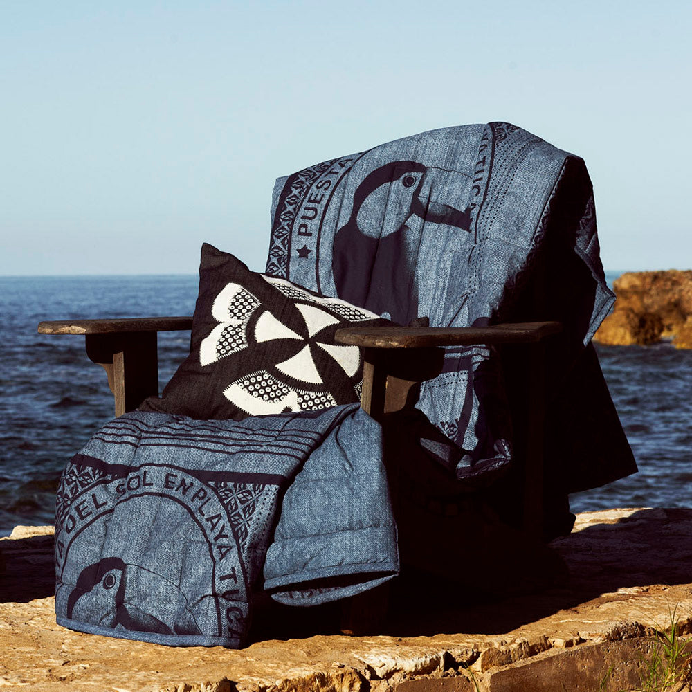 Indigo tucan duvet cover