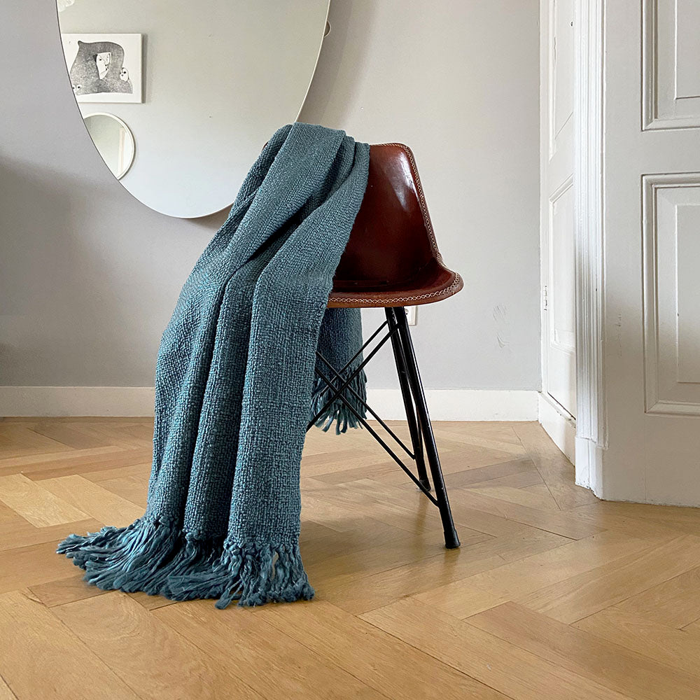 Malagoon throw Solid - dark lead blue - 125x150cm