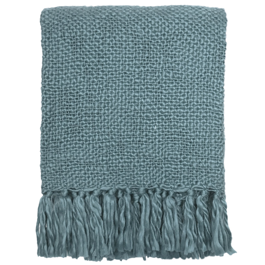 Malagoon Solid throw - lead blue - 125x150cm