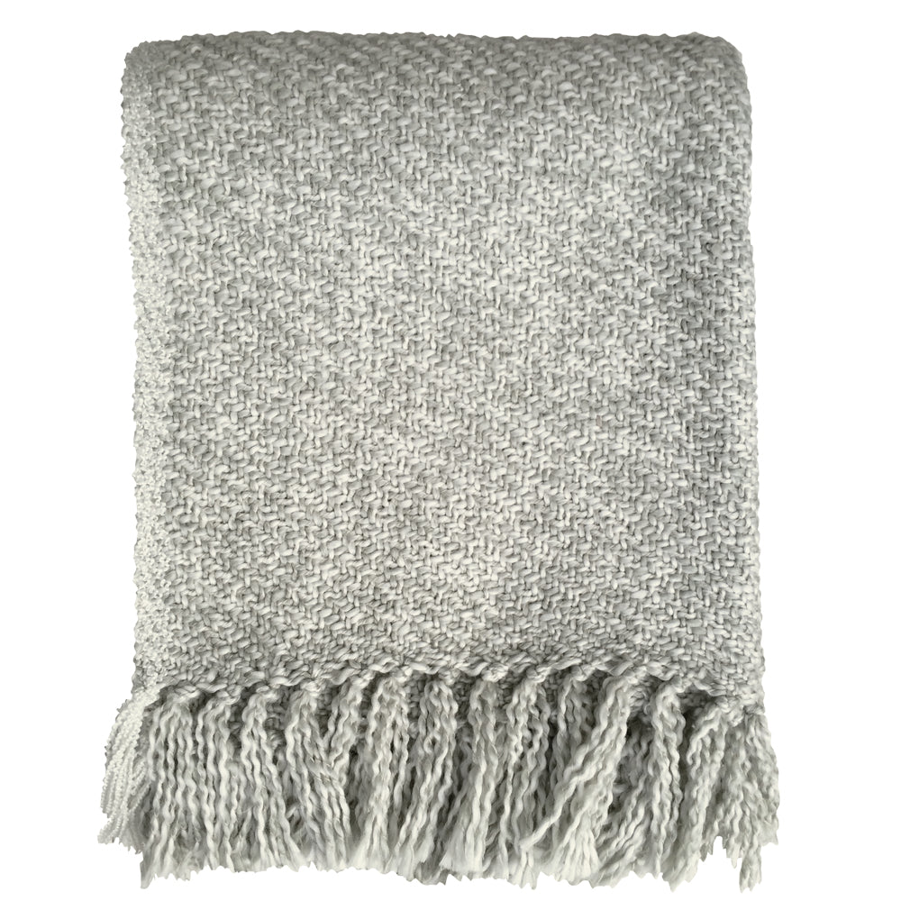 Malagoon throw Mélange - light grey - 125x150cm