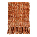 Malagoon throw basket weave - orange - 130x170cm
