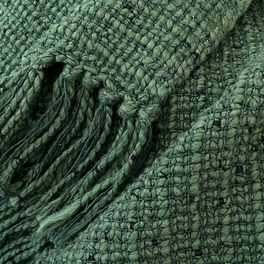 Malagoon throw Rustic - dark green mélange - 130x170cm 100% cotton