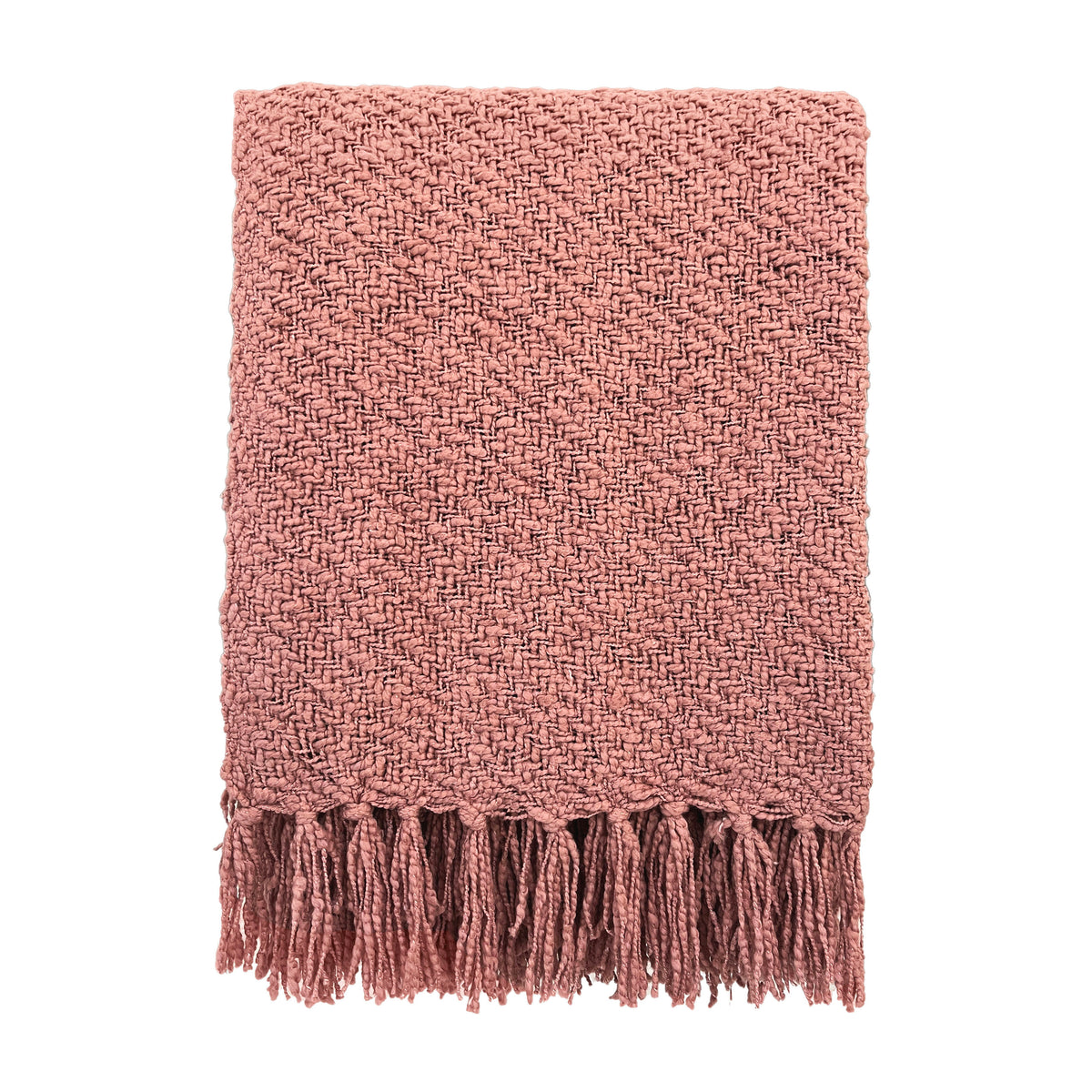 Malagoon Soft Bouclé throw - pink - 130x170cm 100% cotton