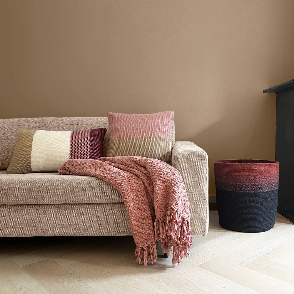 Malagoon Soft Bouclé throw - pink - 130x170cm 100% cotton