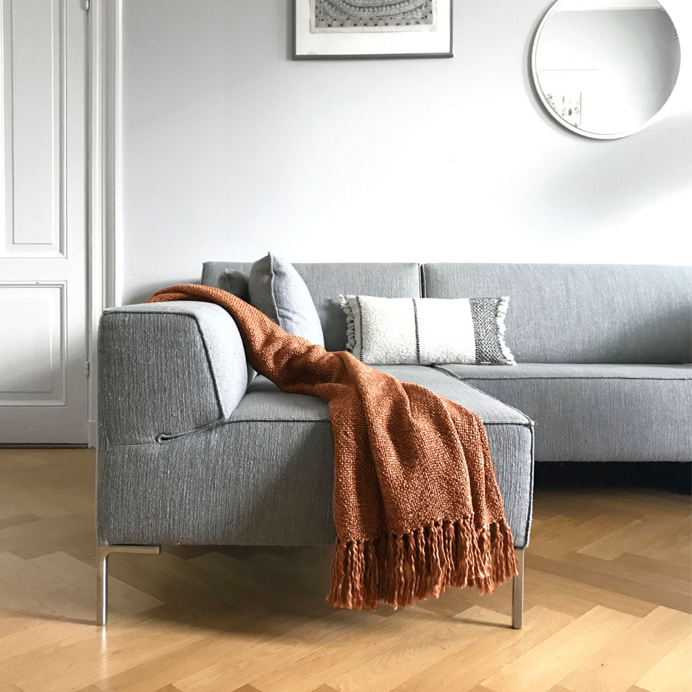 Malagoon throw Marble - terracotta - 125x150cm