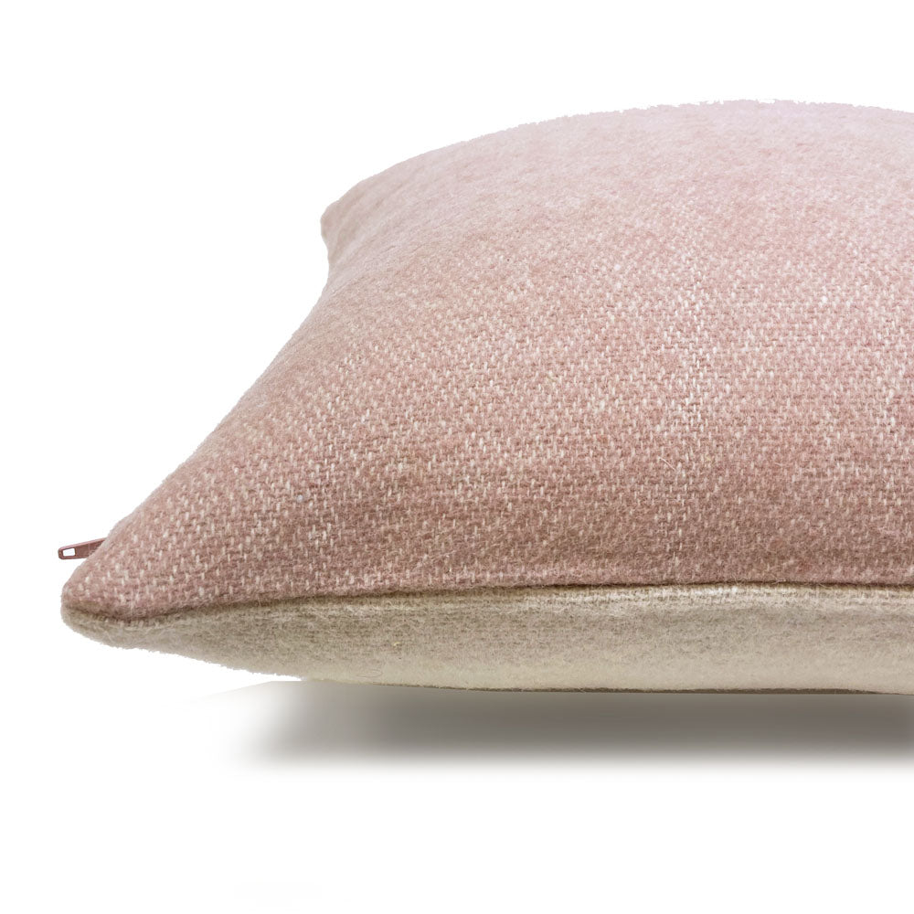 Malagoon cushion - misty pink reversible - 35x60cm recycled wool
