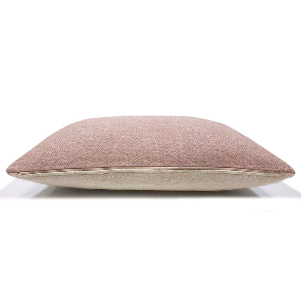 Malagoon cushion - misty pink reversible - 35x60cm recycled wool
