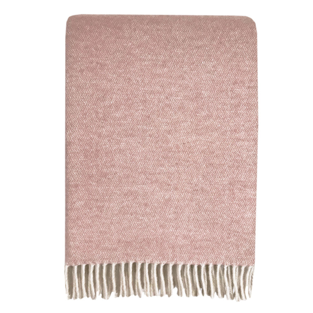 Malagoon throw - misty pink reversible - 130x170cm recycled wool