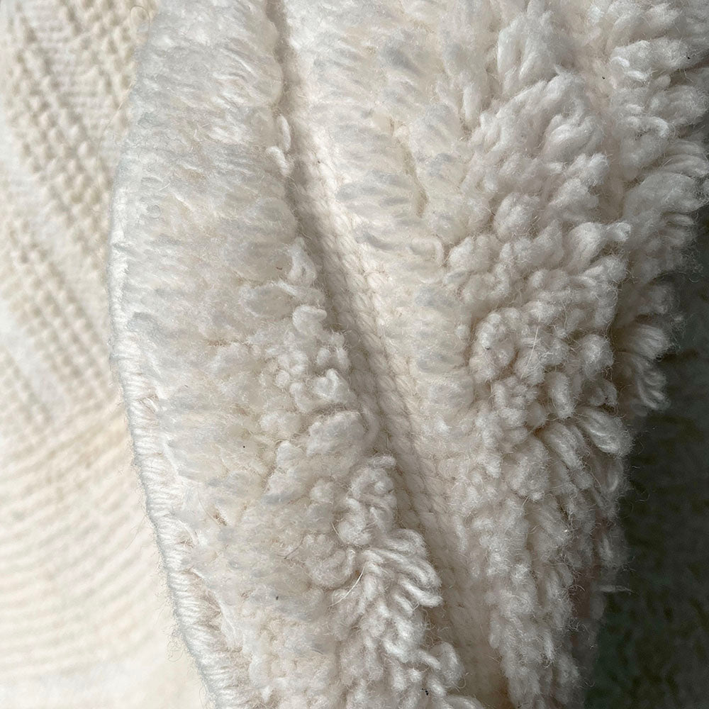 Malagoon Mokoh rug - off-white - 177x178cm 80% wool 20% cotton (100% wool tufted)