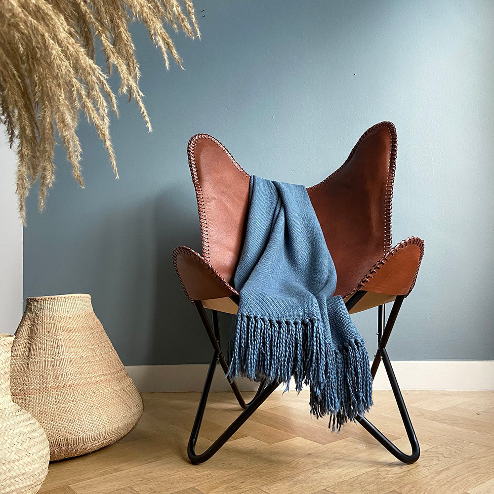 Malagoon throw - morning blue - 127x152cm 100% cotton