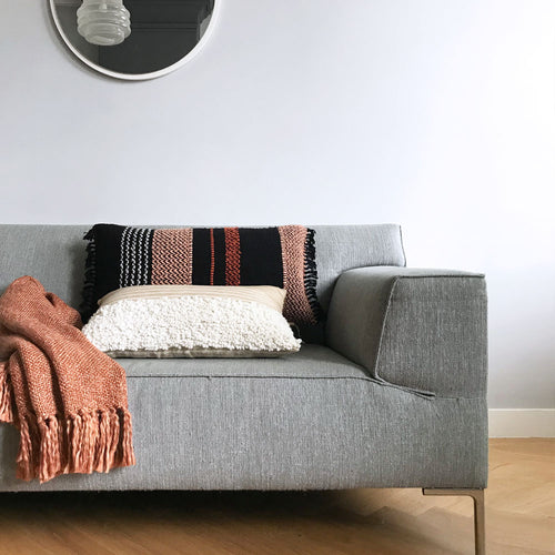 Malagoon cushion - black multicolor bouclé - 40x70cm