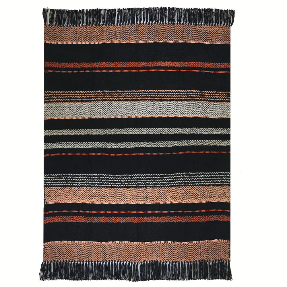 Malagoon throw Multicolour - black bouclé - 125x150cm