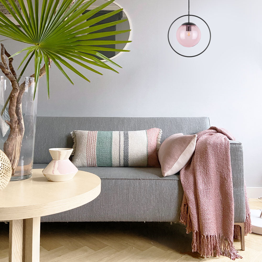 Malagoon cushion - pastel multi-color bouclé - 40x70cm