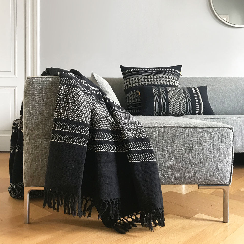 Malagoon cushion Native - black - 60x60cm 100% cotton