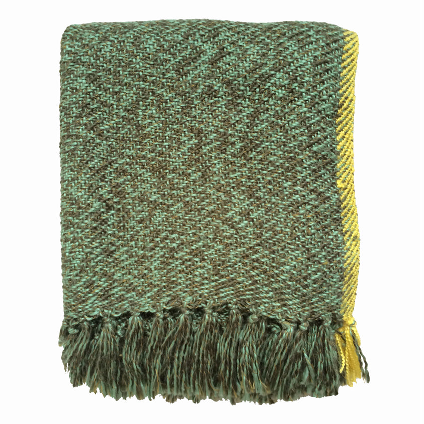 Malagoon throw Mélange - olive green - 125x150cm