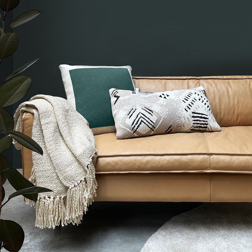 Malagoon cushion Poster - pine green - 50x50cm 100% organic cotton