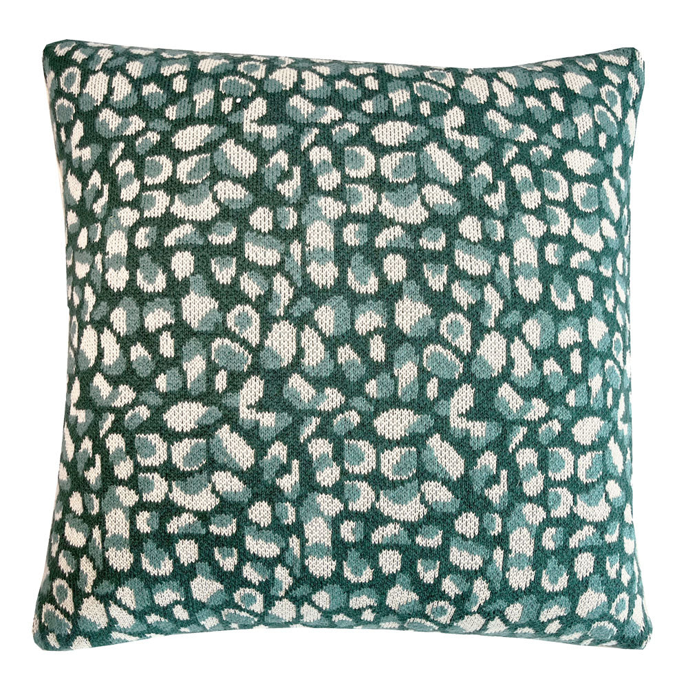 Malagoon cushion Primitive dot - green - 50x50cm 100% organic cotton