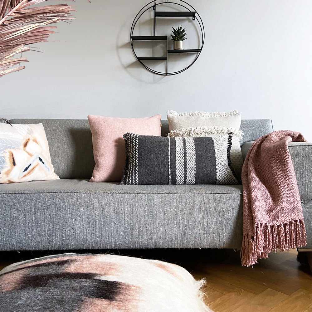 Malagoon floor cushion Rose - off-white - 90x90cm 100% wool