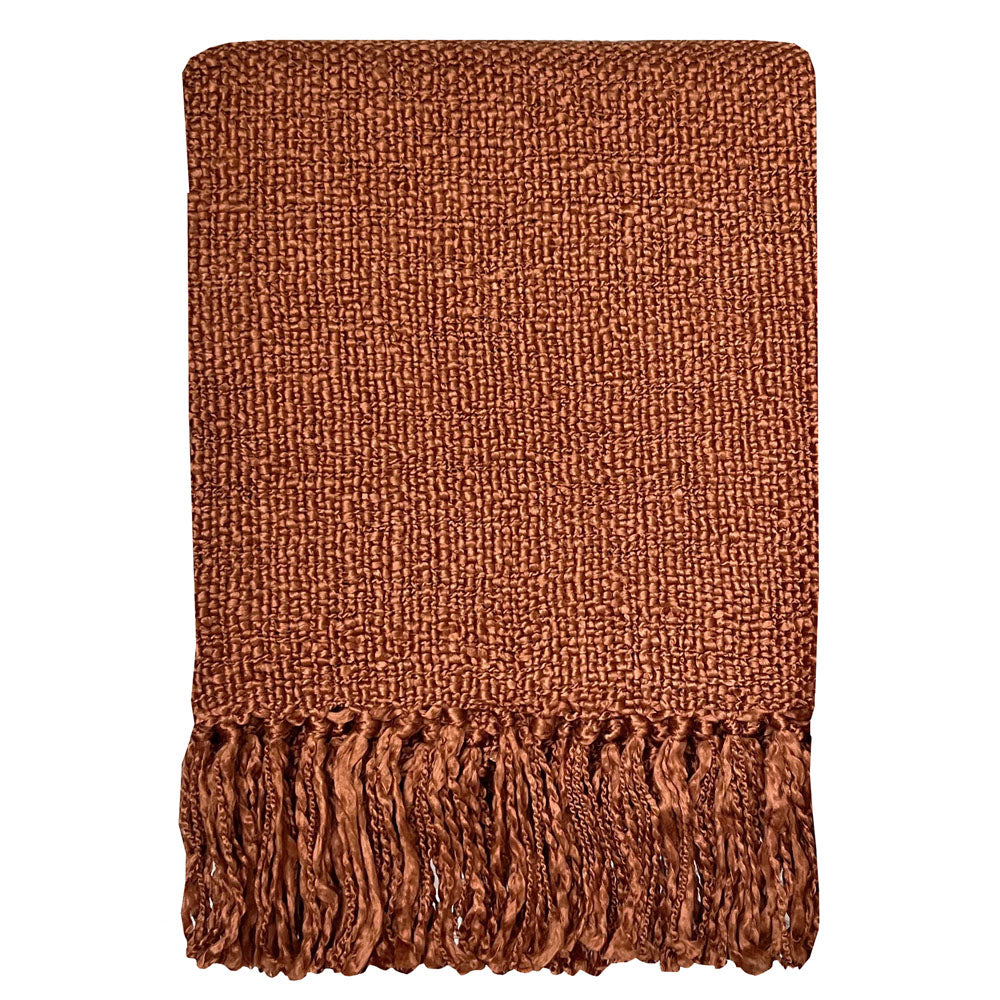 Malagoon throw Rusty - rust brown - 125x150cm
