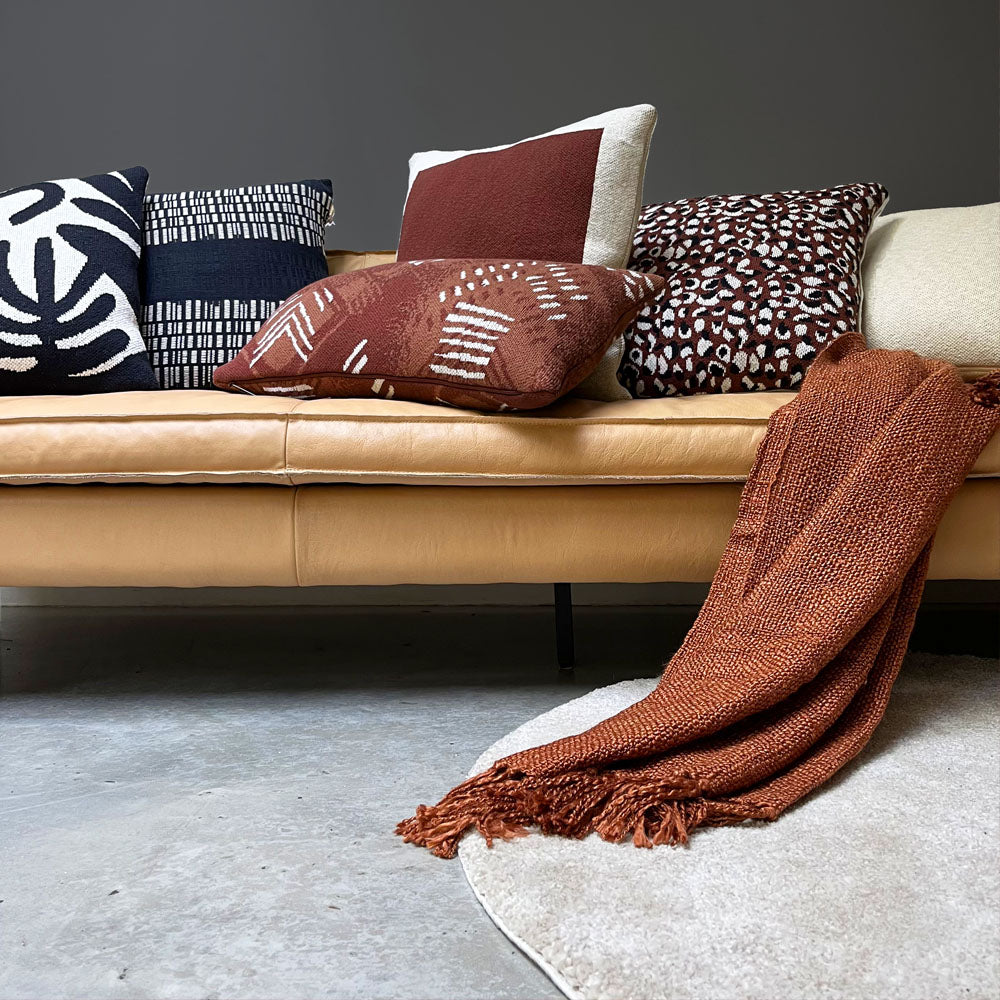 Malagoon throw Rusty - rust brown - 125x150cm